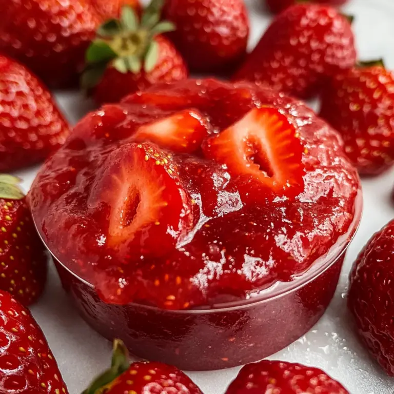 Quick Strawberry Sauce with Fresh Strawberries