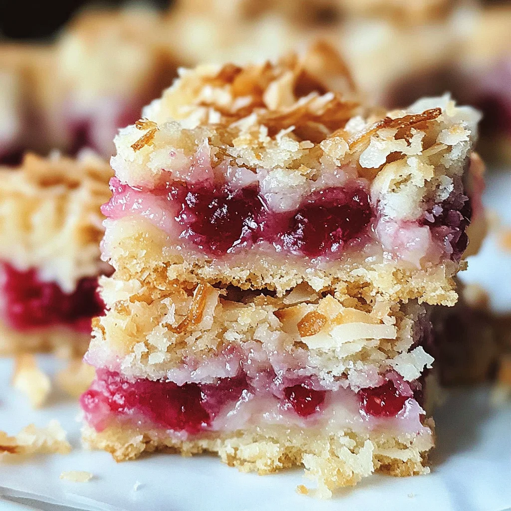 Raspberry Coconut Bars Recipe