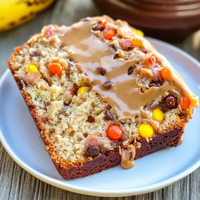 Reese's Pieces Peanut Butter Banana Bread