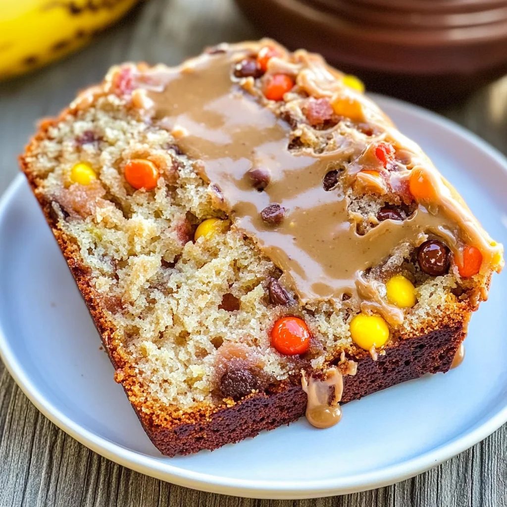 Reese's Pieces Peanut Butter Banana Bread