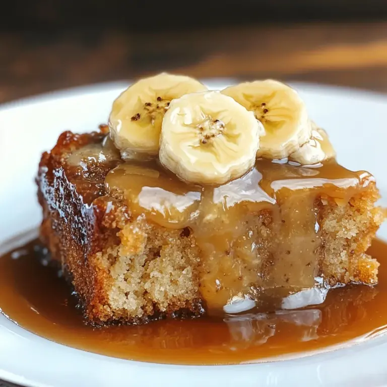 Sticky Banana Bread Pudding Cake