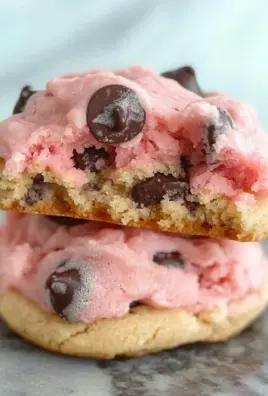 Strawberry Cake Mix Cookies with Chocolate Chips