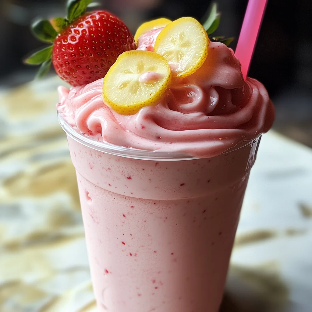 Strawberry Frosted Lemonade.