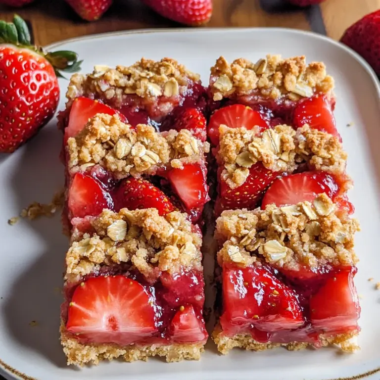 Strawberry Oatmeal Crumble Bars Recipe