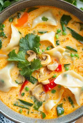 Thai Coconut Potsticker Soup