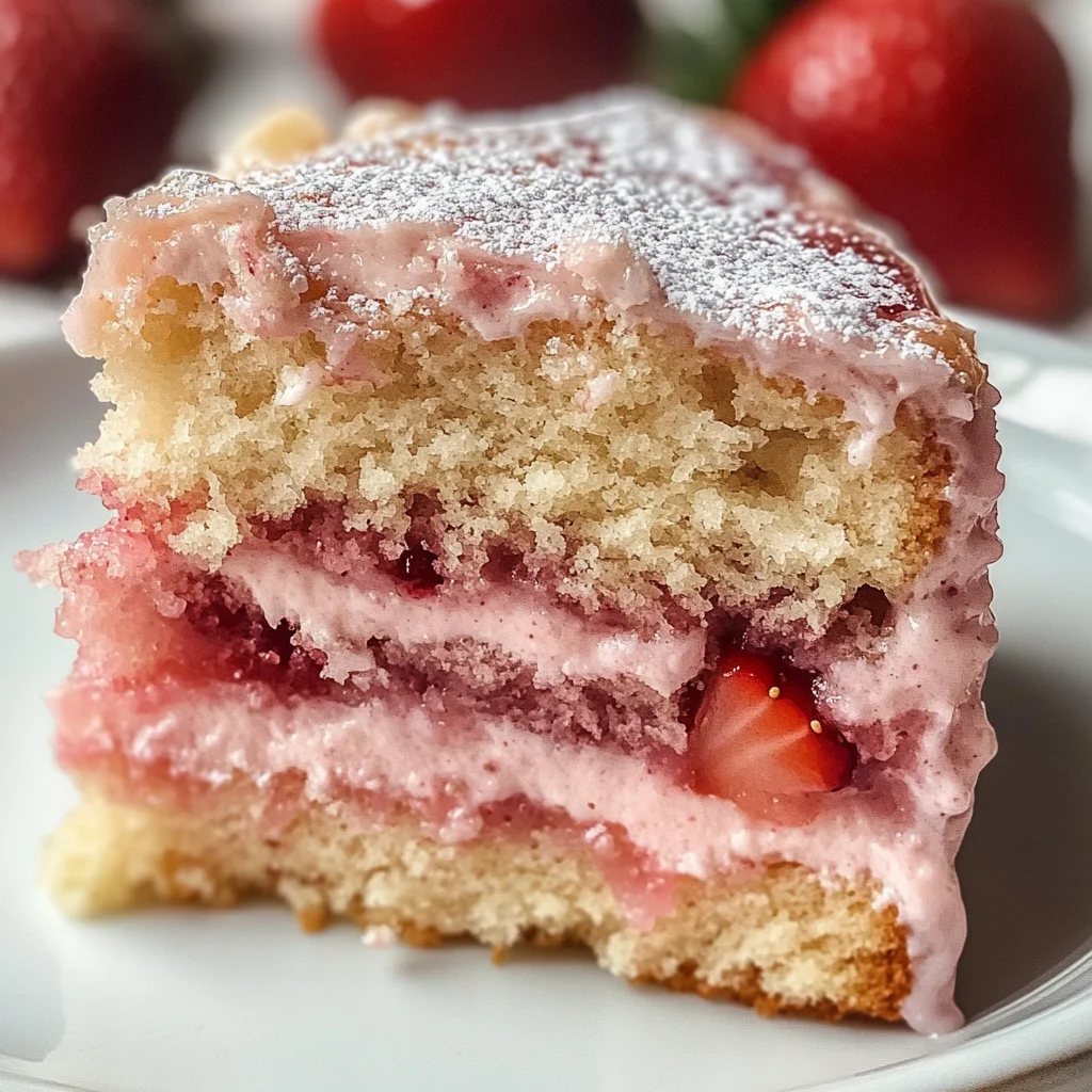 Amazing Strawberry Honeybun Cake