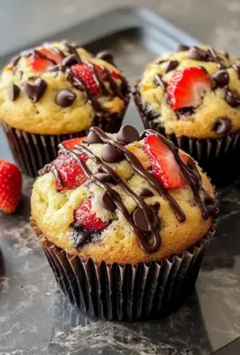 Bakery-Style Strawberry Chocolate Chip Muffins