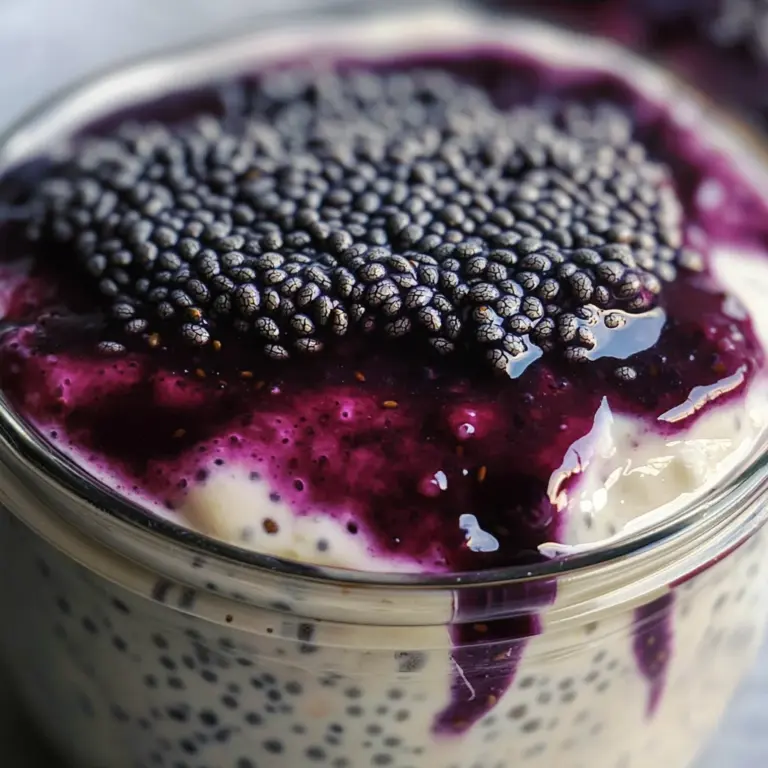 Blueberry Coconut Chia Seed Pudding