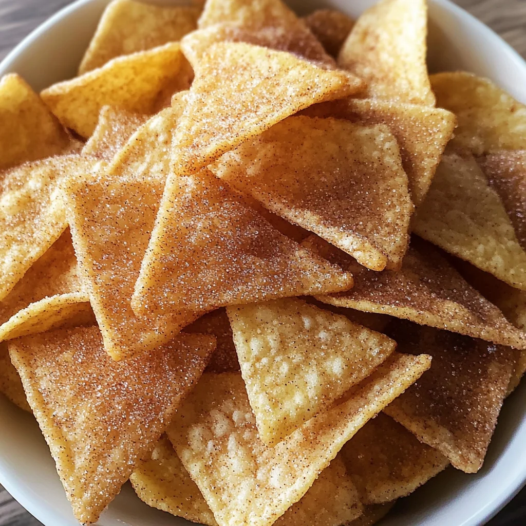 Cinnamon Sugar Tortilla Chips (Oven Baked)