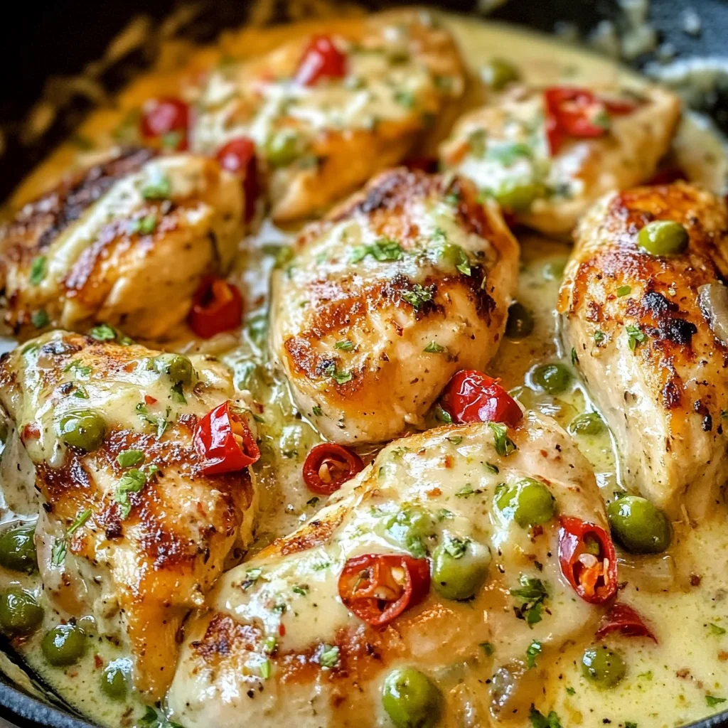 Creamy Pepperoncini Chicken Skillet Recipe - Quick & Easy