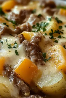 Crockpot Cheesesteak Potato Casserole Recipe