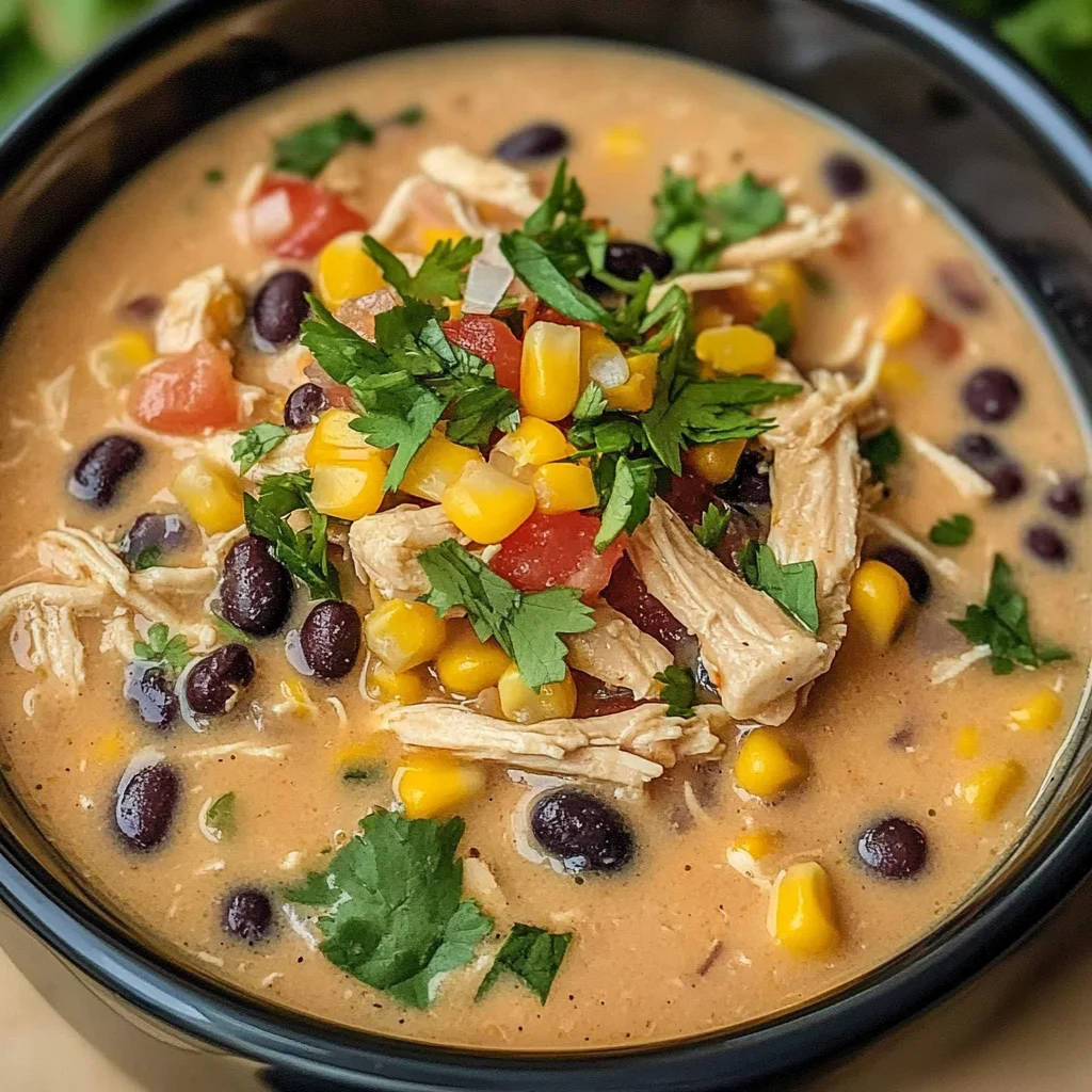 Crockpot Creamy Chicken Taco Soup Recipe