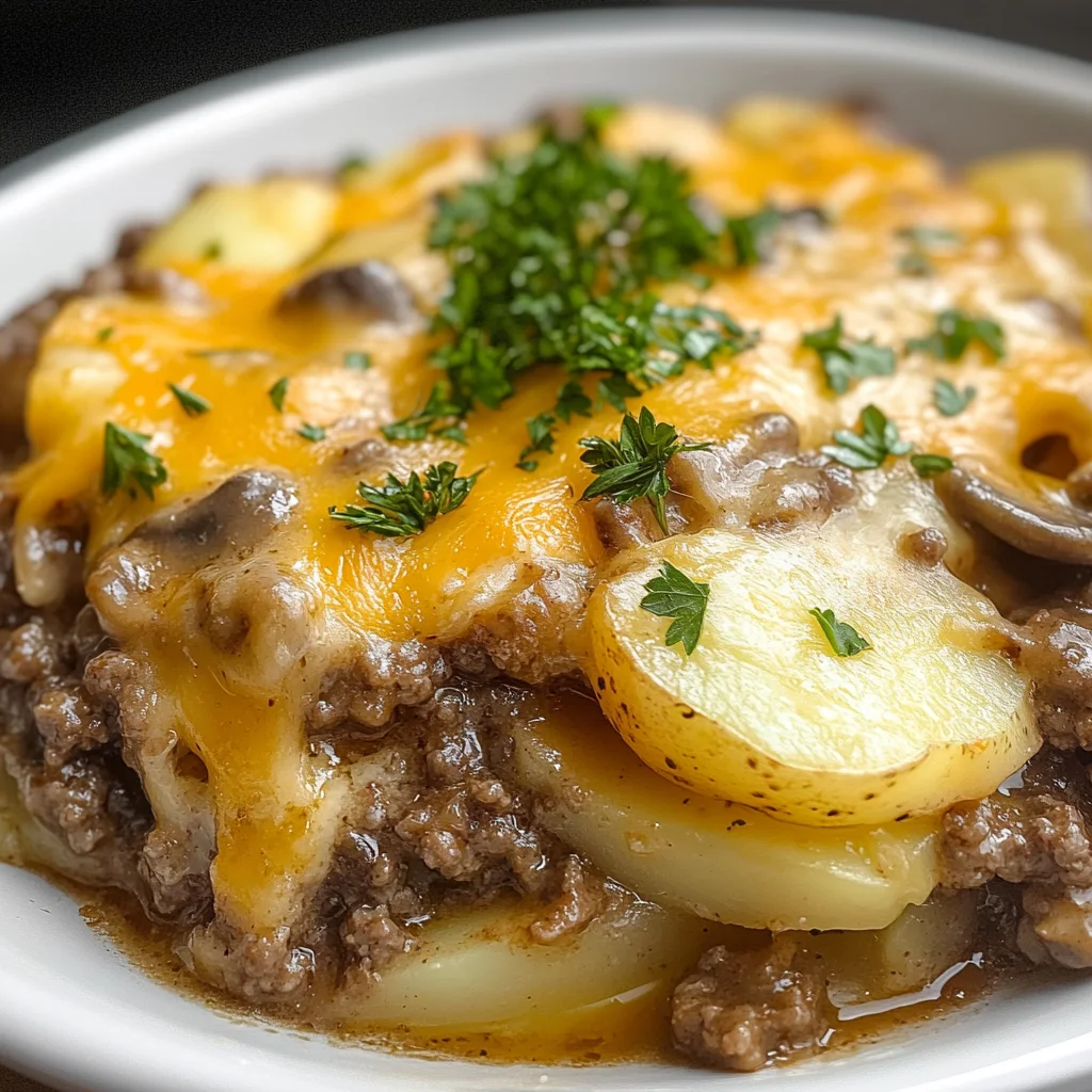 Crockpot chicken hamburger Potato Casserole