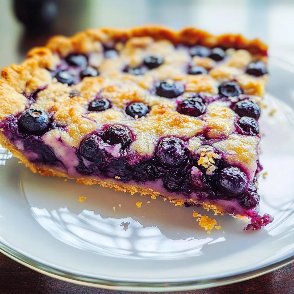 Crustless Blueberry Pie