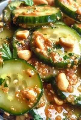 Cucumbers in Spicy Peanut Sauce