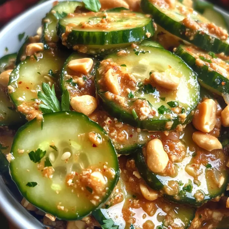 Cucumbers in Spicy Peanut Sauce
