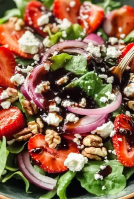 Easy Strawberry Salad with Vinaigrette Dressing