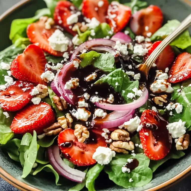 Easy Strawberry Salad with Vinaigrette Dressing