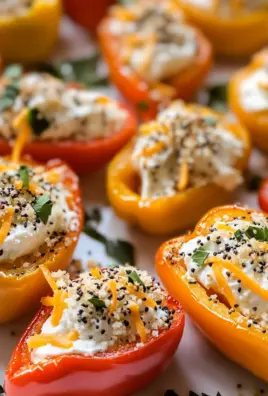 Everything Cream Cheese Stuffed Mini Bell Peppers