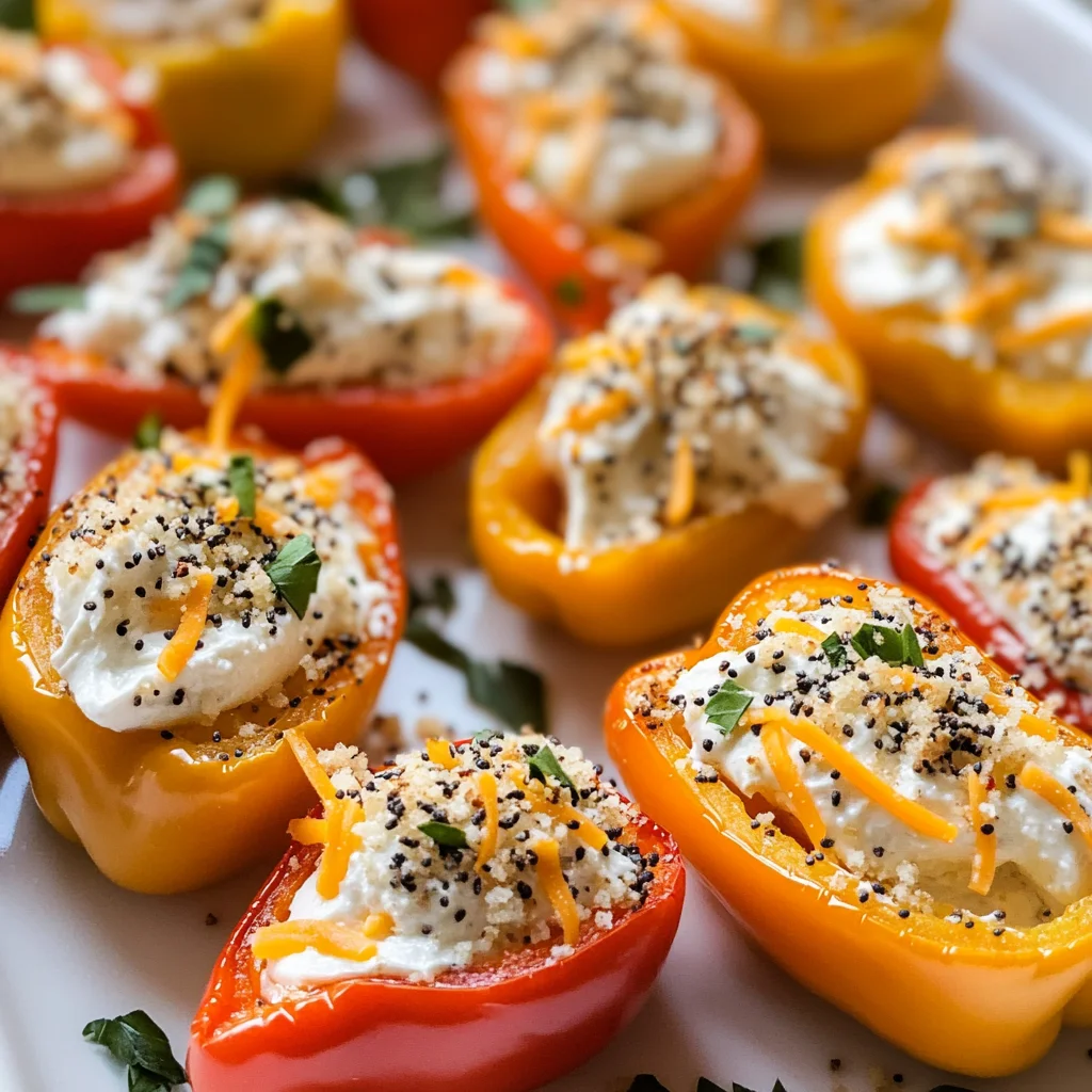 Everything Cream Cheese Stuffed Mini Bell Peppers