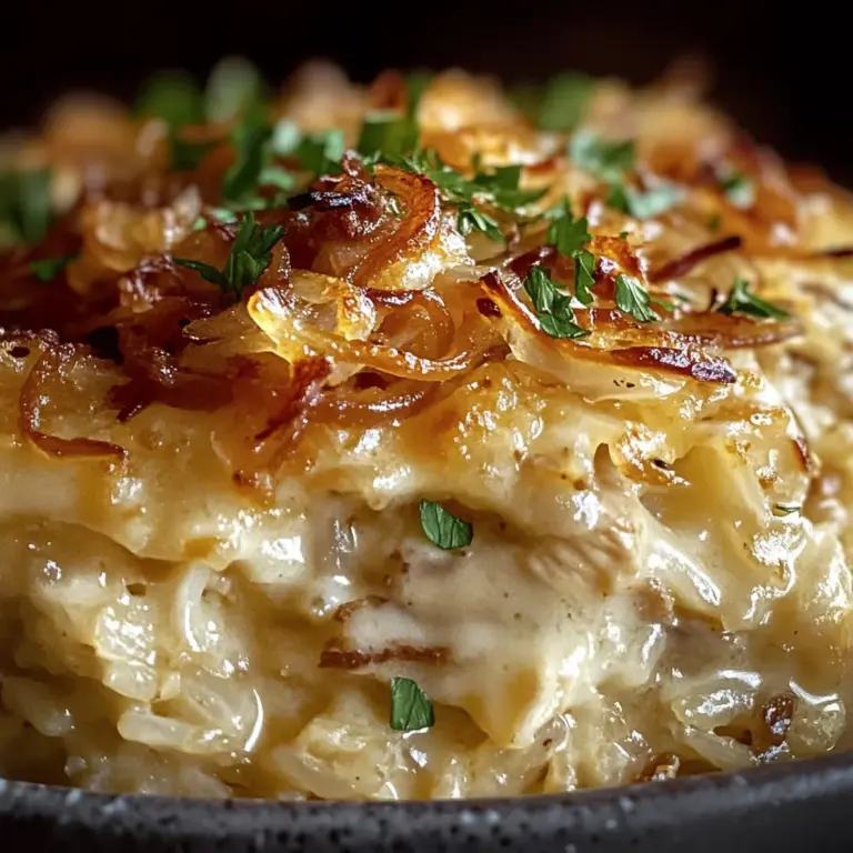 French Onion Chicken Rice Casserole
