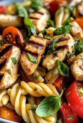 Grilled Chicken Pasta Salad with Balsamic Vinaigrette – Easy Recipe