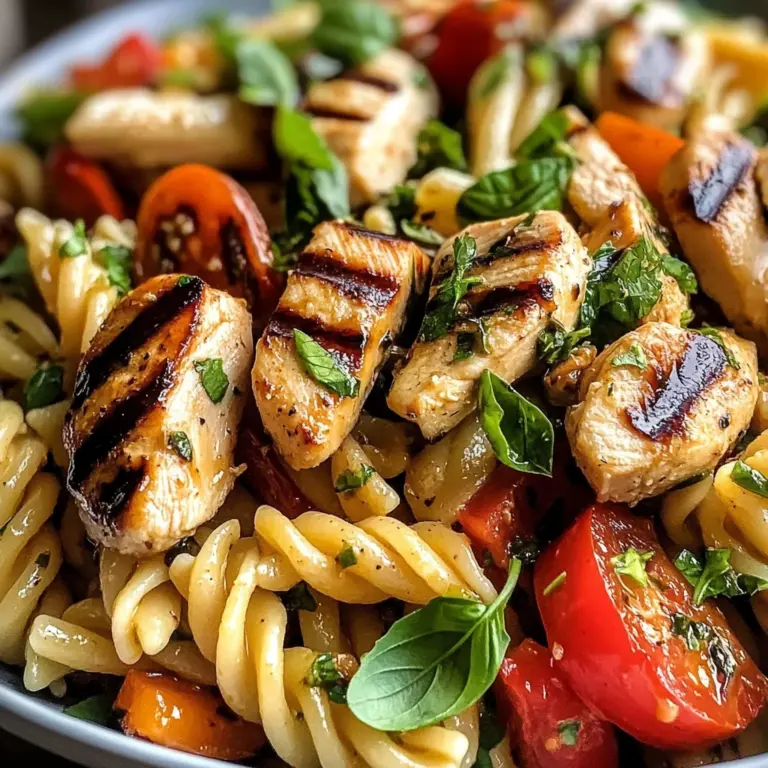 Grilled Chicken Pasta Salad with Balsamic Vinaigrette – Easy Recipe