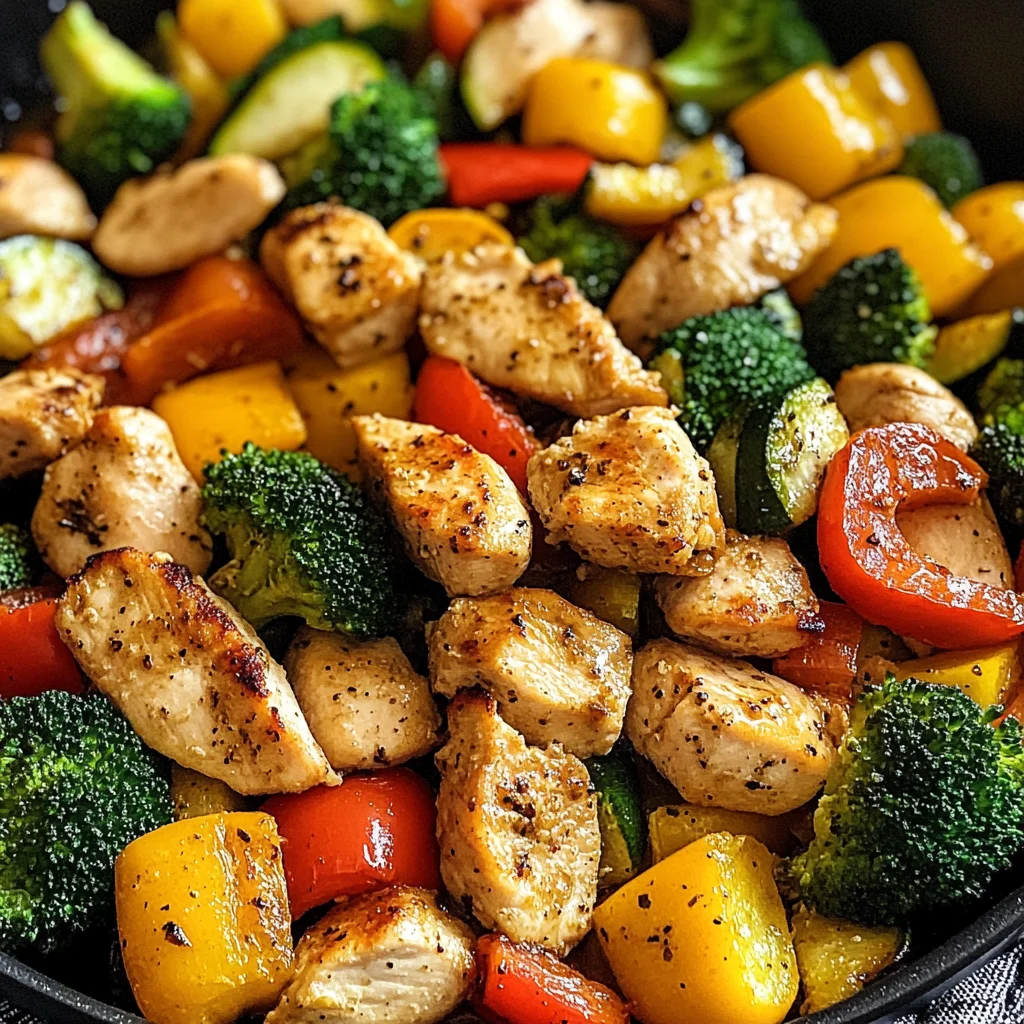 Healthy Chicken and Vegetables Skillet