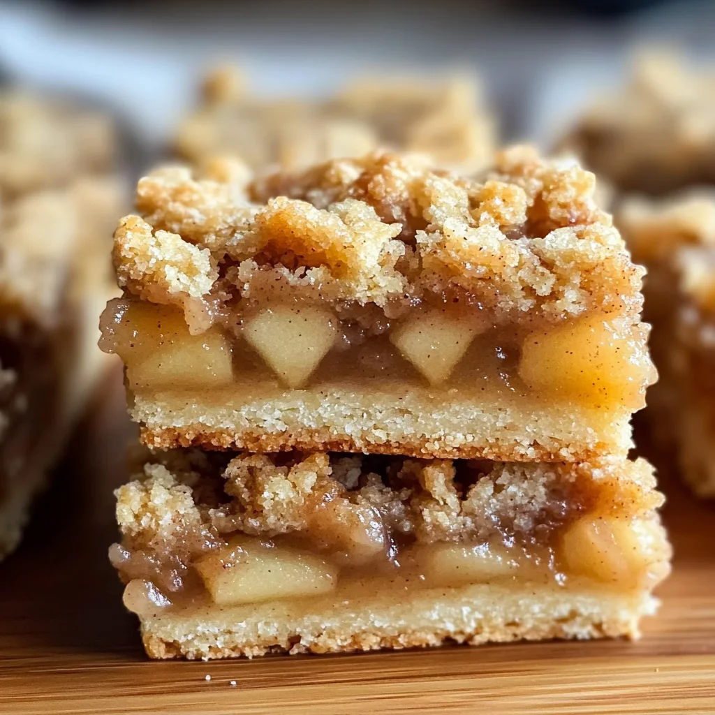 Homemade Apple Crisp Shortbread Bars - theamazingfood