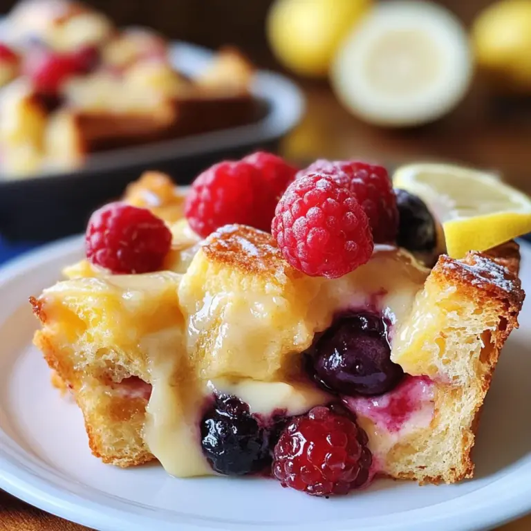 Lemon Berry Bread Pudding