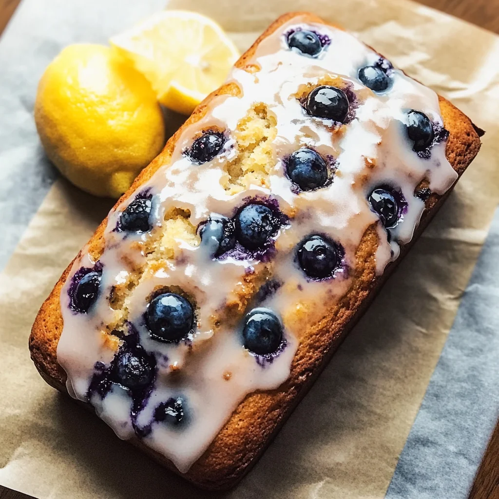 Lemon Blueberry Bread with Glaze