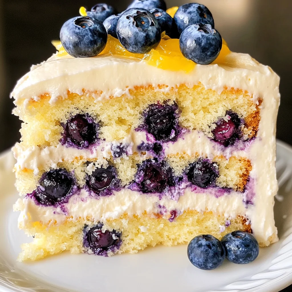 Lemon Blueberry Layer Cake
