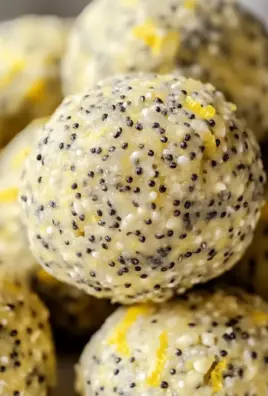 No-Bake Lemon Poppyseed Protein Balls
