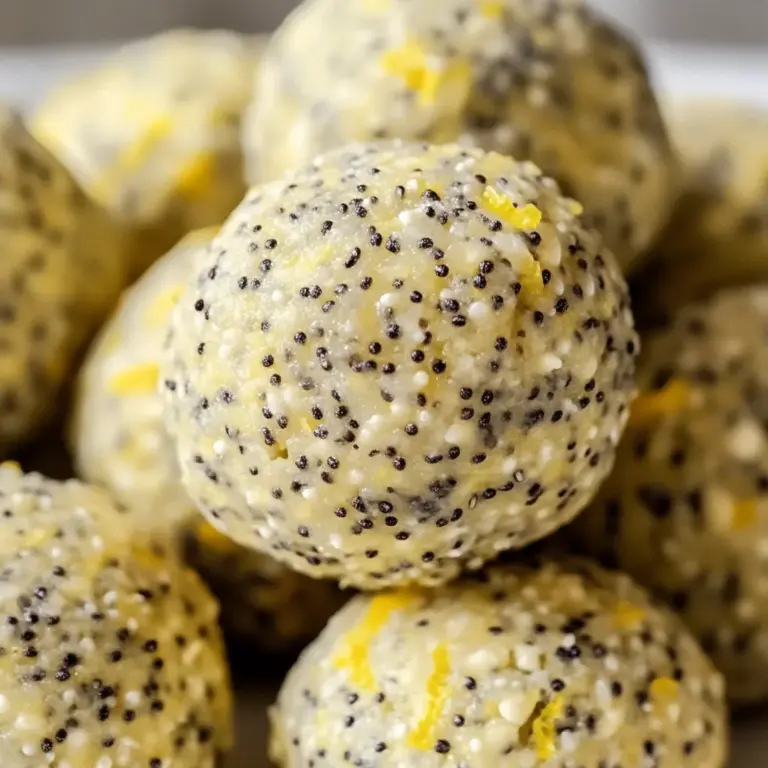 No-Bake Lemon Poppyseed Protein Balls
