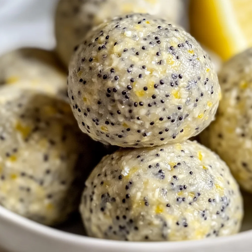 No-Bake Lemon Poppyseed Protein Balls