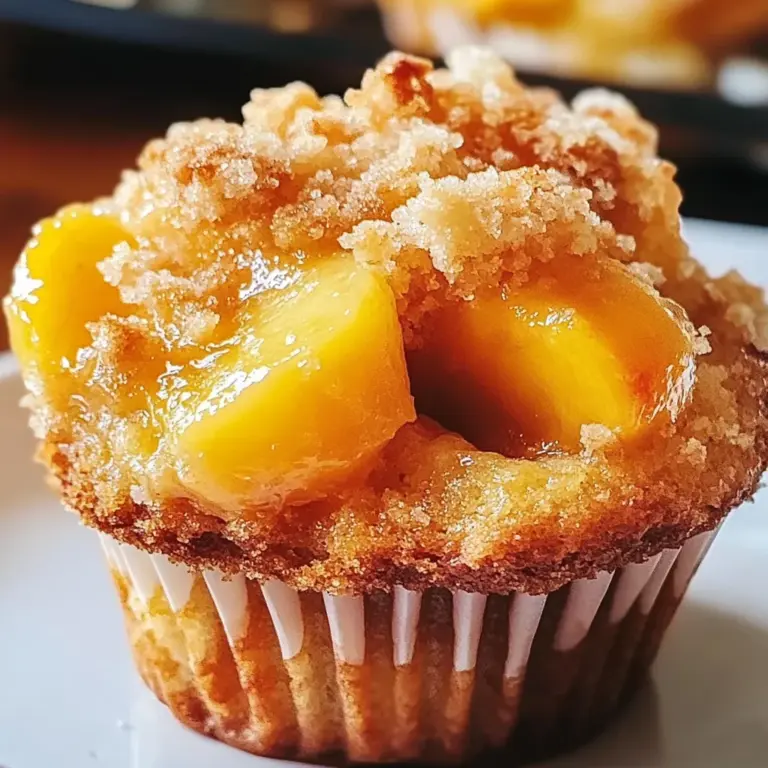 Peach Cobbler Muffins