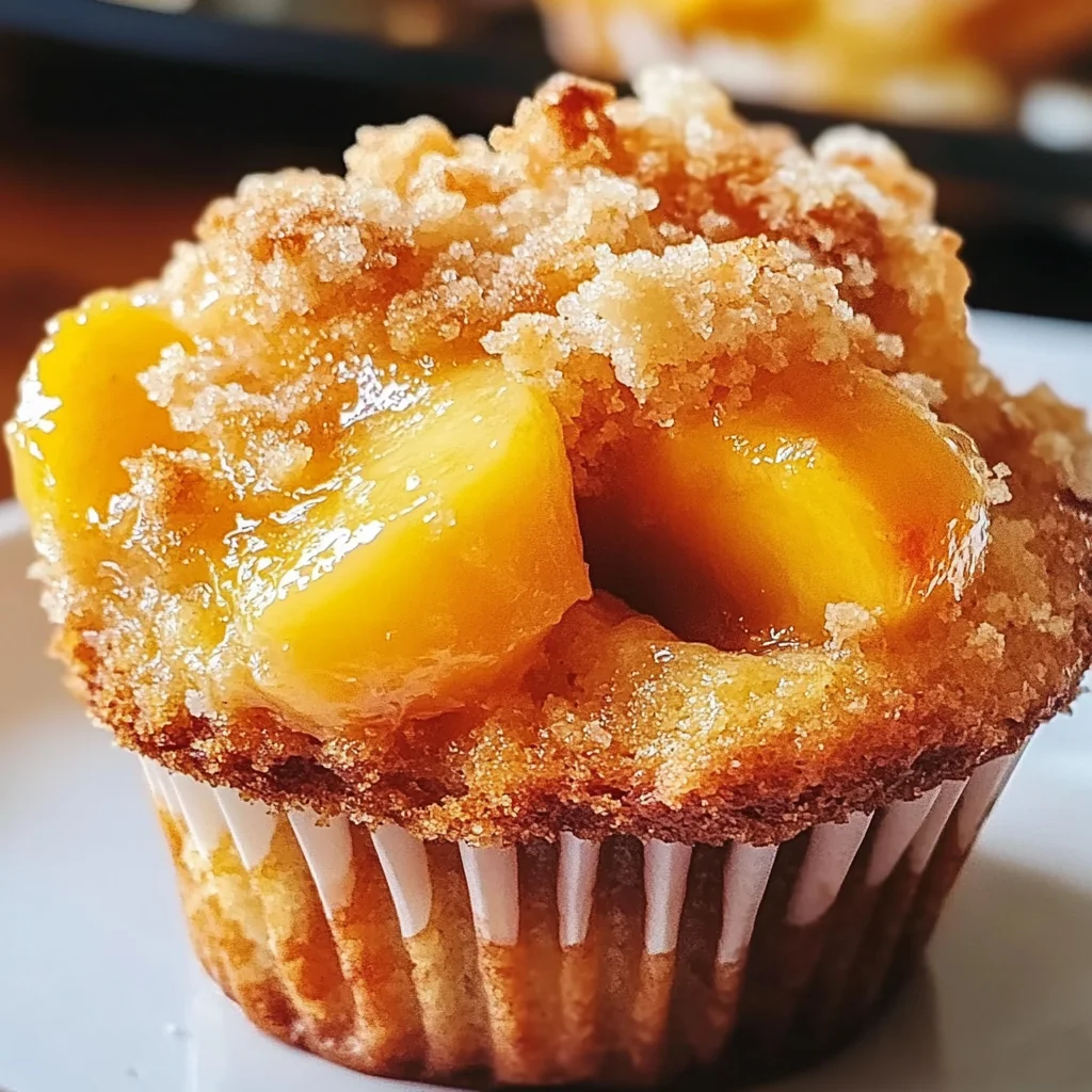 Peach Cobbler Muffins