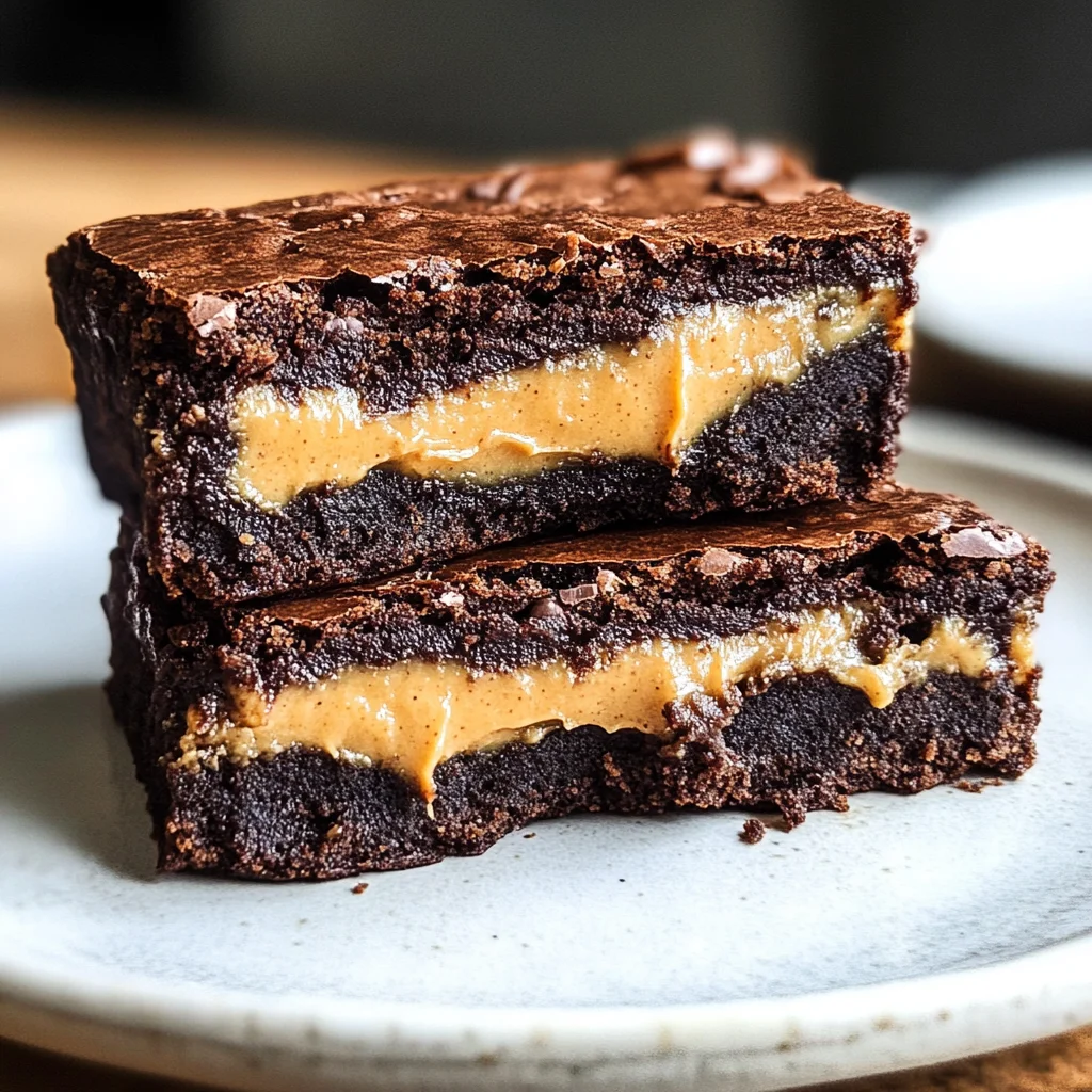 Peanut Butter Stuffed Brownies