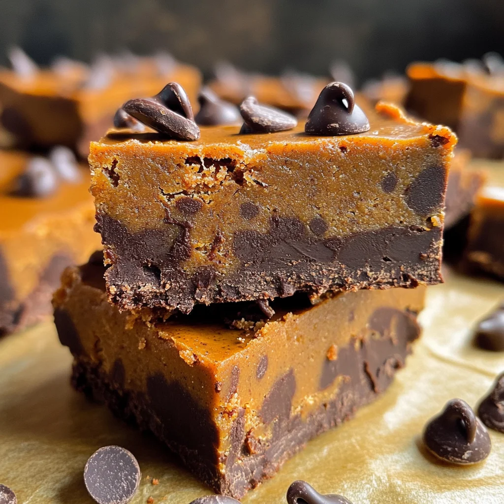 Pumpkin Chocolate Chip Protein Bars (Vegan)