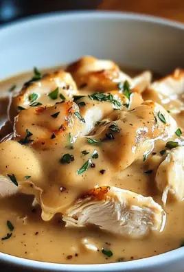 Slow Cooker Creamy Chicken & Gravy