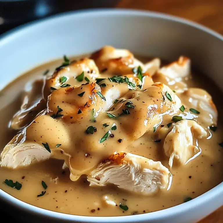 Slow Cooker Creamy Chicken & Gravy