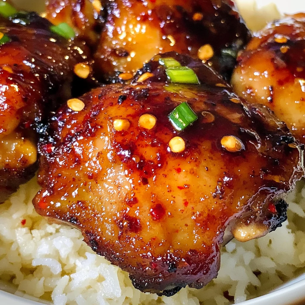 Sticky Sweet Chili Chicken Thighs in Air Fryer