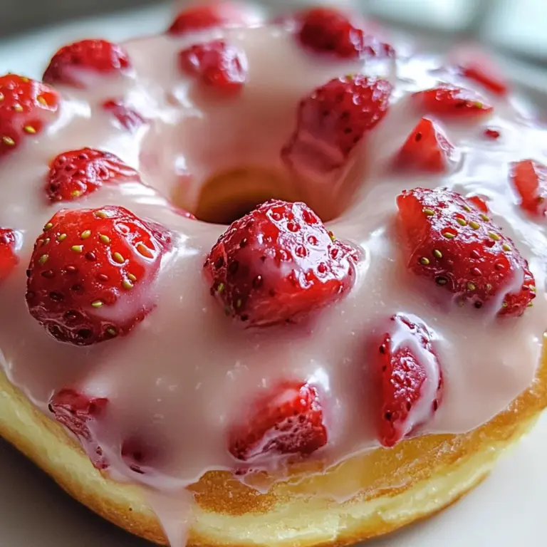 Strawberry Cake Donuts