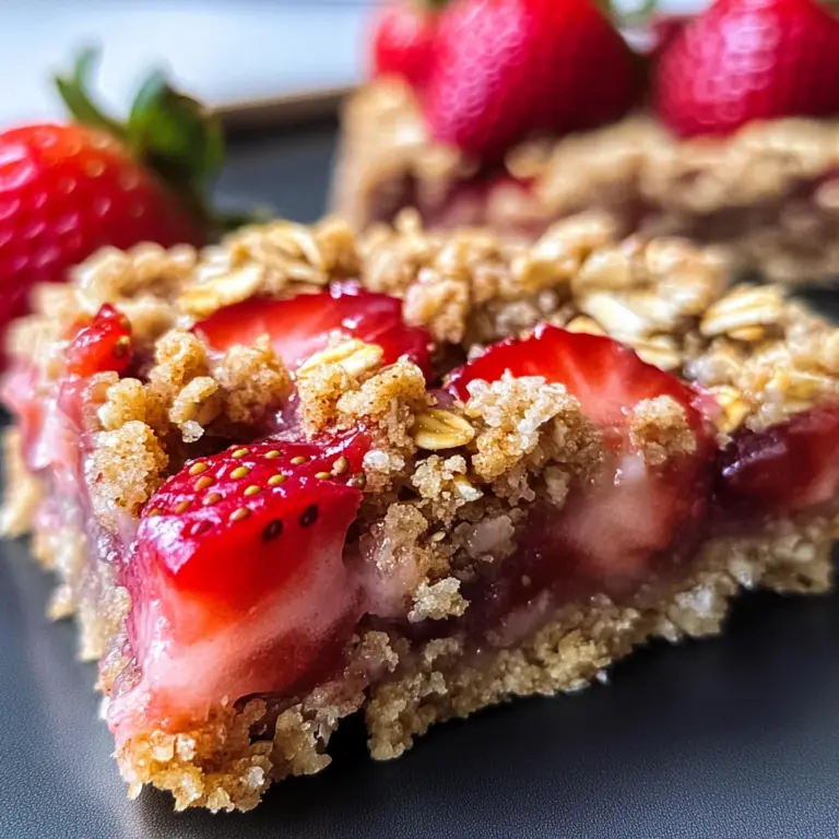 Strawberry Oatmeal Crumble Bars
