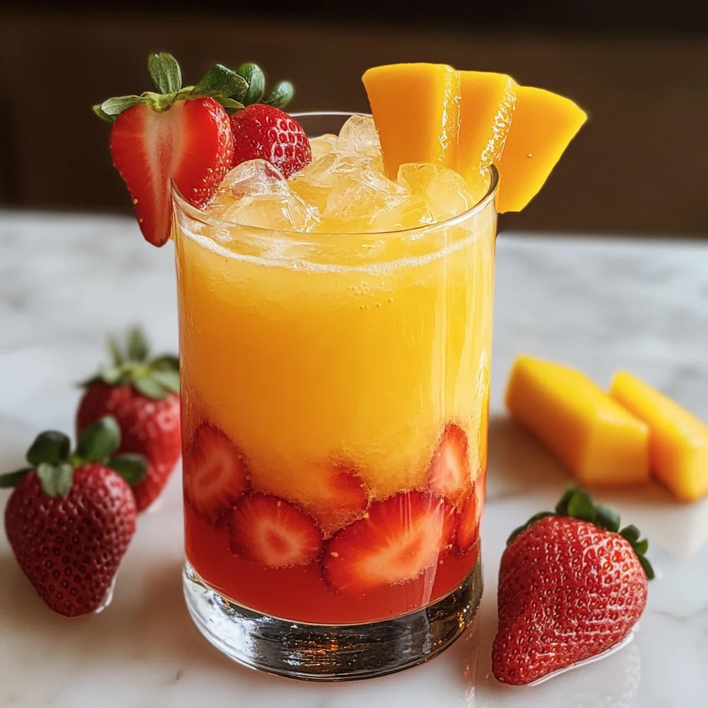 Strawberry Orange Mango Mocktail