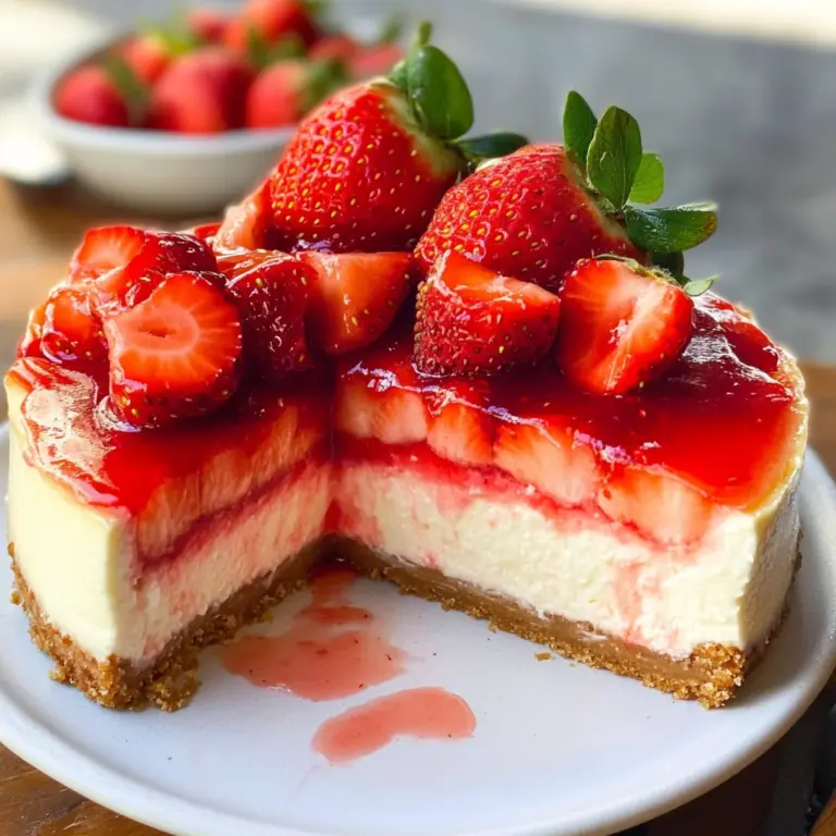 THE BEST STRAWBERRY CHEESECAKE RECIPE