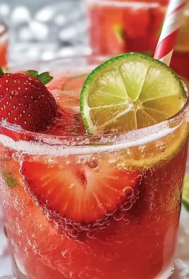 Tart and Sweet Strawberry Limeade