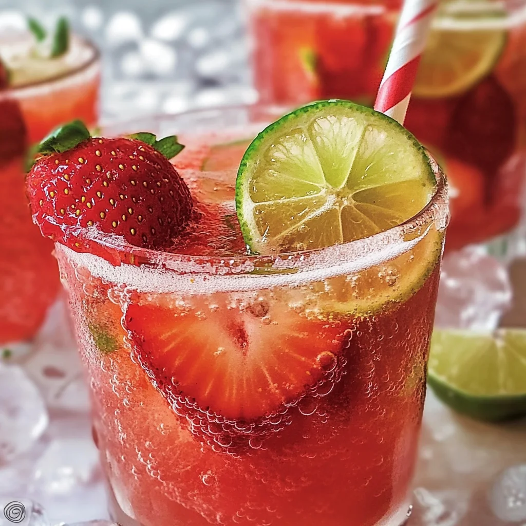 Tart and Sweet Strawberry Limeade