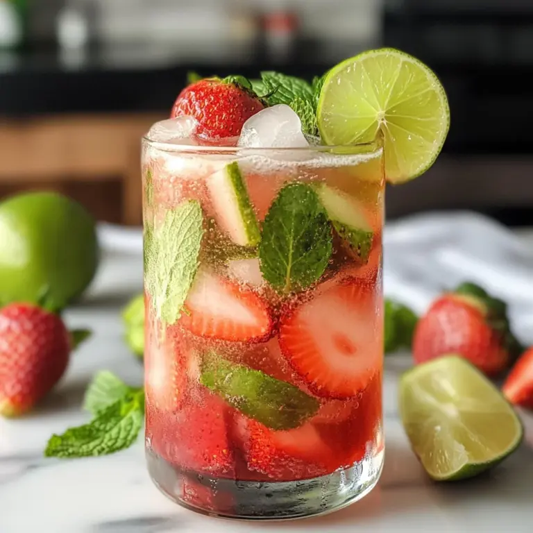 Virgin Strawberry Mojito (Mocktail)