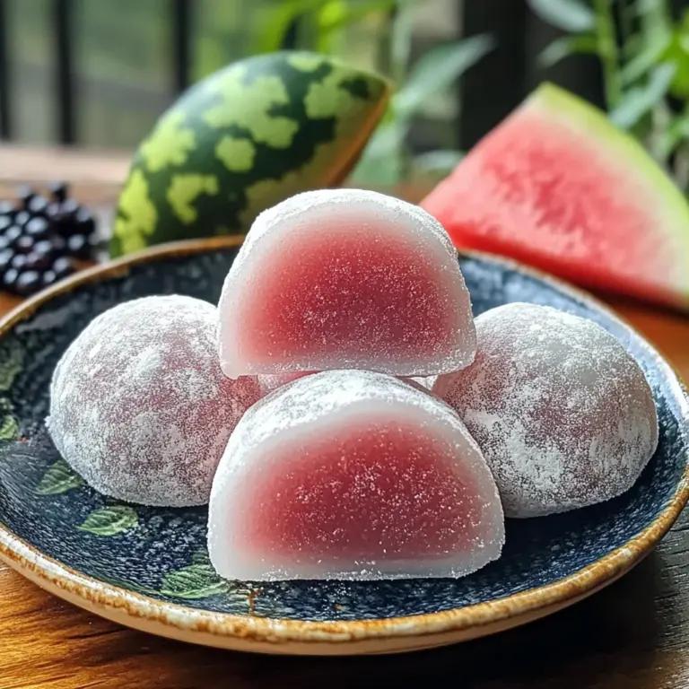 Watermelon Mochi